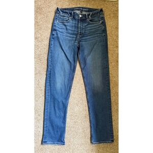 American Eagle Tomgirl Women's Jeans Blue Denim Size 6 Xlong fly zip with button